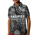 Personalised Magpies NAIDOC Week 2024 Kid Polo Shirt Aussie Aboriginal Art