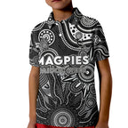Personalised Magpies NAIDOC Week 2024 Kid Polo Shirt Aussie Aboriginal Art