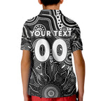 Personalised Magpies NAIDOC Week 2024 Kid Polo Shirt Aussie Aboriginal Art