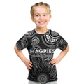 Personalised Magpies NAIDOC Week 2024 Kid T Shirt Aussie Aboriginal Art