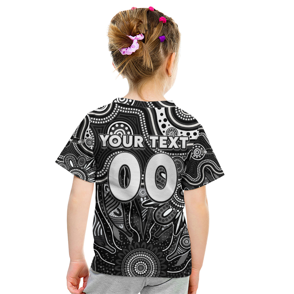 Personalised Magpies NAIDOC Week 2024 Kid T Shirt Aussie Aboriginal Art