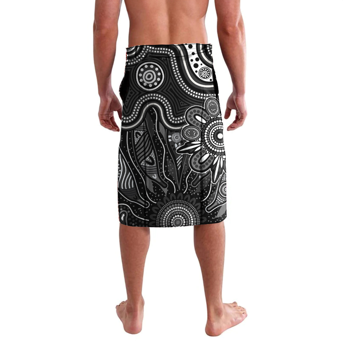 Personalised Magpies NAIDOC Week 2024 Lavalava Aussie Aboriginal Art