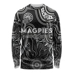Personalised Magpies NAIDOC Week 2024 Long Sleeve Shirt Aussie Aboriginal Art