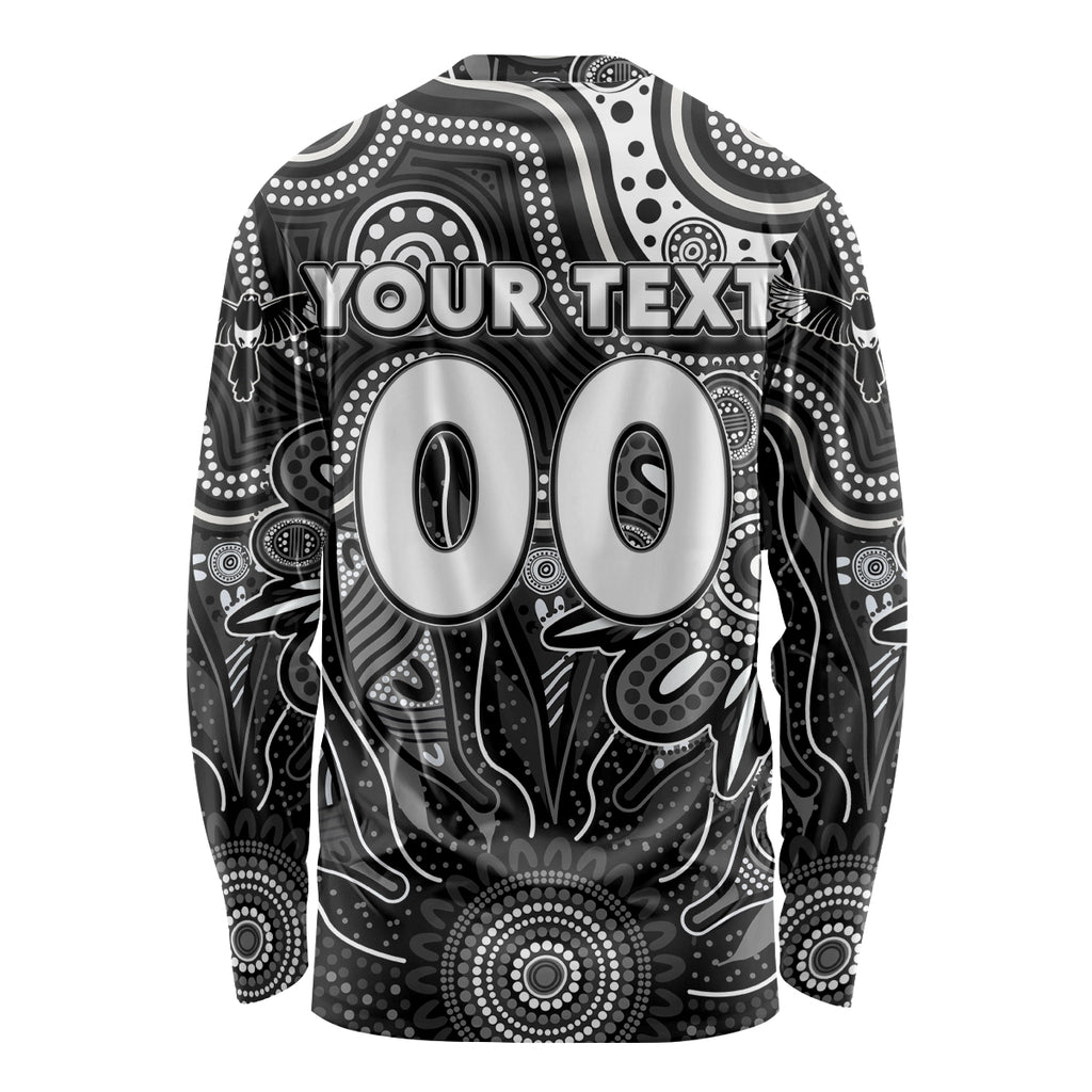 Personalised Magpies NAIDOC Week 2024 Long Sleeve Shirt Aussie Aboriginal Art