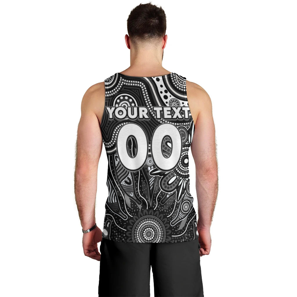 Personalised Magpies NAIDOC Week 2024 Men Tank Top Aussie Aboriginal Art
