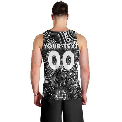 Personalised Magpies NAIDOC Week 2024 Men Tank Top Aussie Aboriginal Art