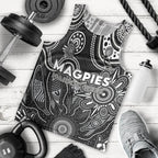 Personalised Magpies NAIDOC Week 2024 Men Tank Top Aussie Aboriginal Art