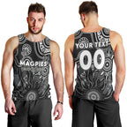 Personalised Magpies NAIDOC Week 2024 Men Tank Top Aussie Aboriginal Art