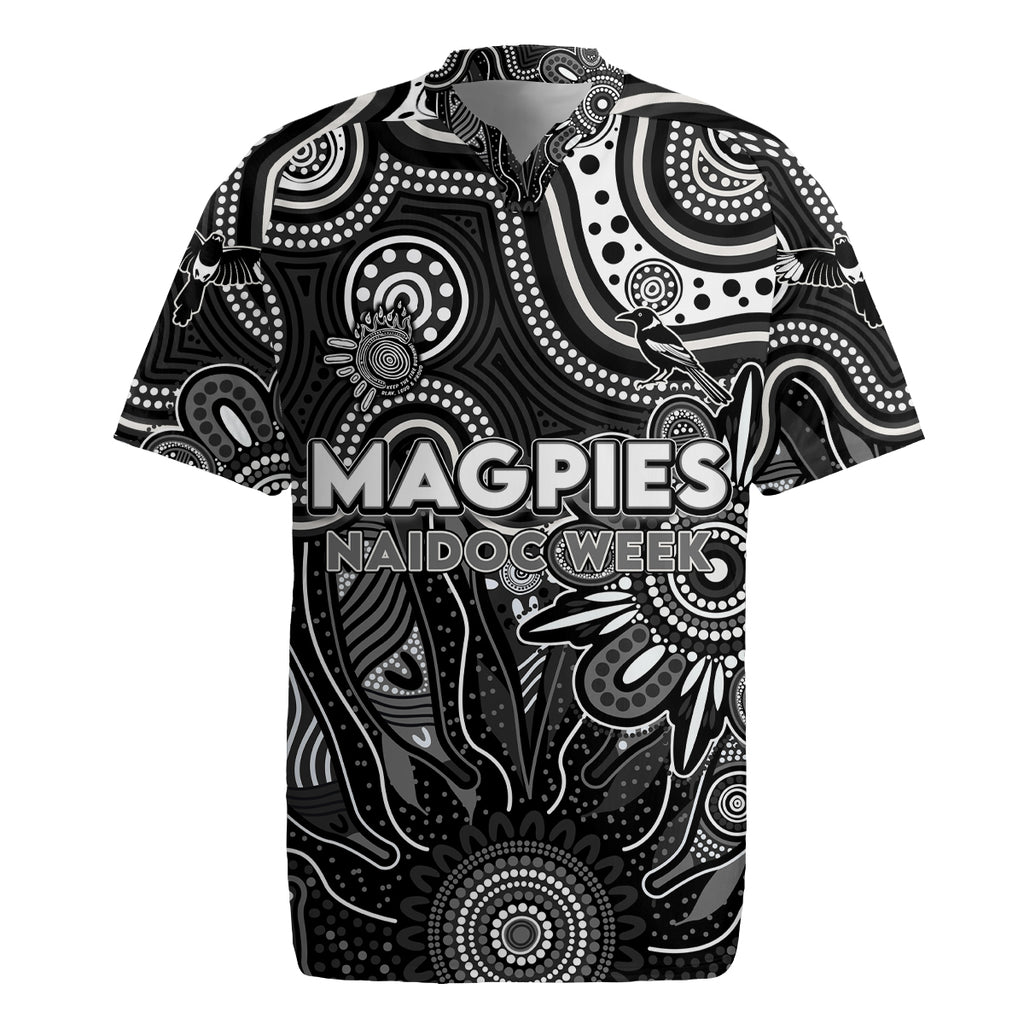 Personalised Magpies NAIDOC Week 2024 Rugby Jersey Aussie Aboriginal Art