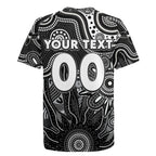 Personalised Magpies NAIDOC Week 2024 Rugby Jersey Aussie Aboriginal Art
