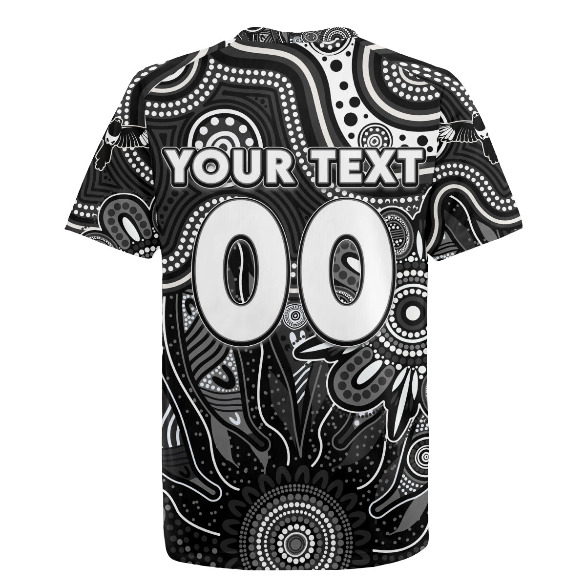 Personalised Magpies NAIDOC Week 2024 Rugby Jersey Aussie Aboriginal Art