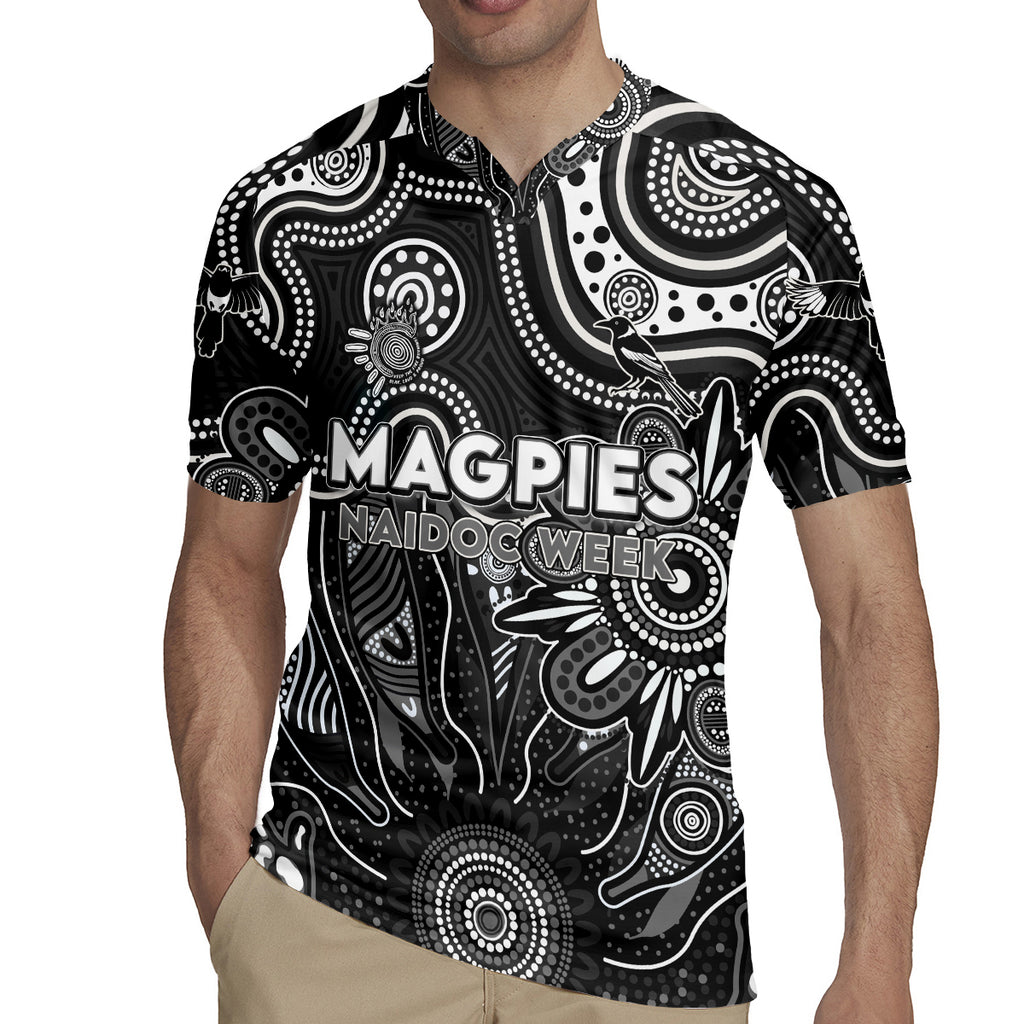 Personalised Magpies NAIDOC Week 2024 Rugby Jersey Aussie Aboriginal Art