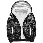 Personalised Magpies NAIDOC Week 2024 Sherpa Hoodie Aussie Aboriginal Art