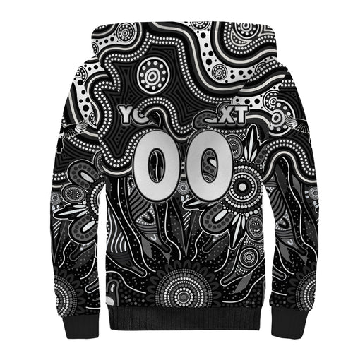 Personalised Magpies NAIDOC Week 2024 Sherpa Hoodie Aussie Aboriginal Art