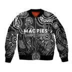 Personalised Magpies NAIDOC Week 2024 Sleeve Zip Bomber Jacket Aussie Aboriginal Art