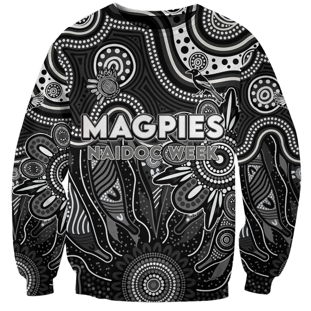 Personalised Magpies NAIDOC Week 2024 Sweatshirt Aussie Aboriginal Art