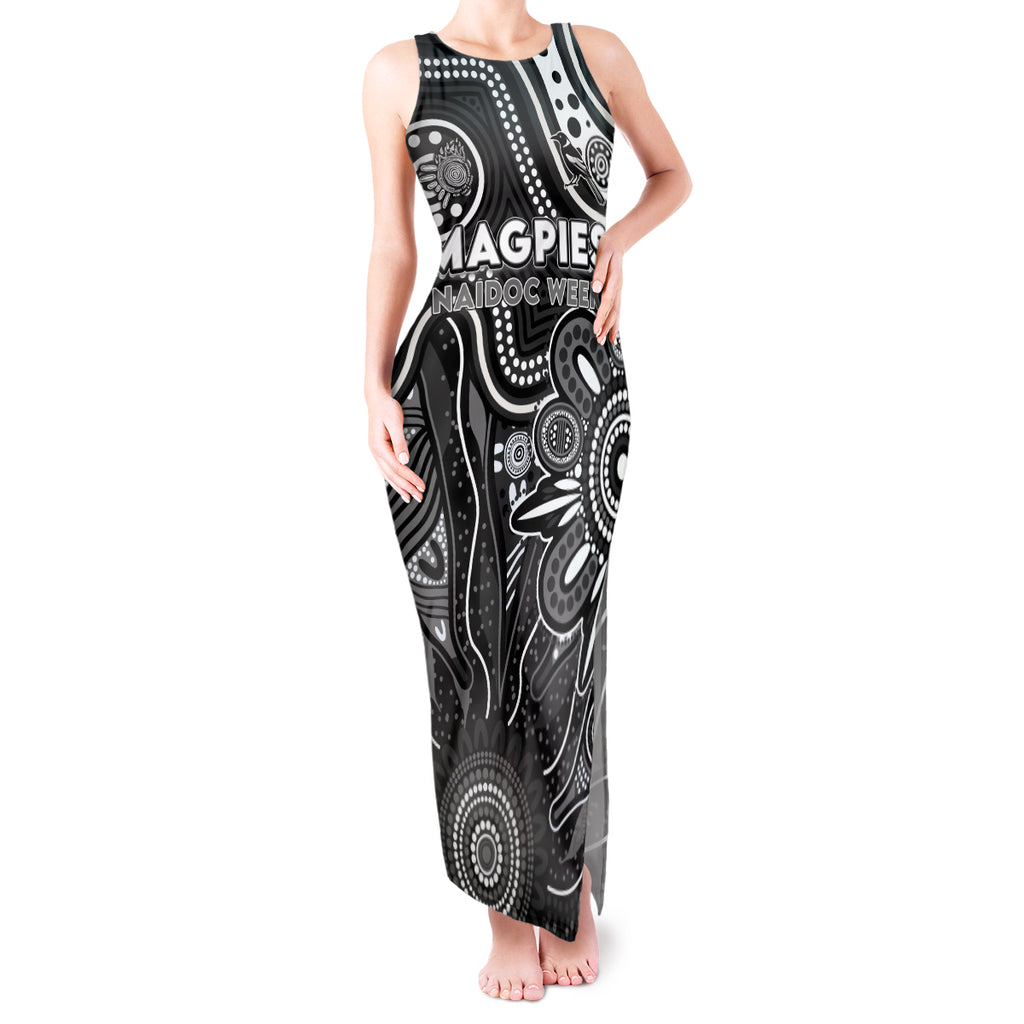Personalised Magpies NAIDOC Week 2024 Tank Maxi Dress Aussie Aboriginal Art