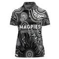 Personalised Magpies NAIDOC Week 2024 Women Polo Shirt Aussie Aboriginal Art