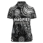 Personalised Magpies NAIDOC Week 2024 Women Polo Shirt Aussie Aboriginal Art