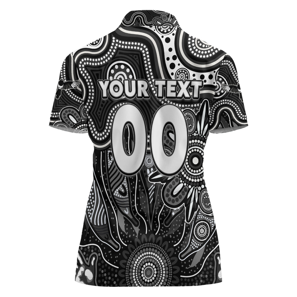 Personalised Magpies NAIDOC Week 2024 Women Polo Shirt Aussie Aboriginal Art
