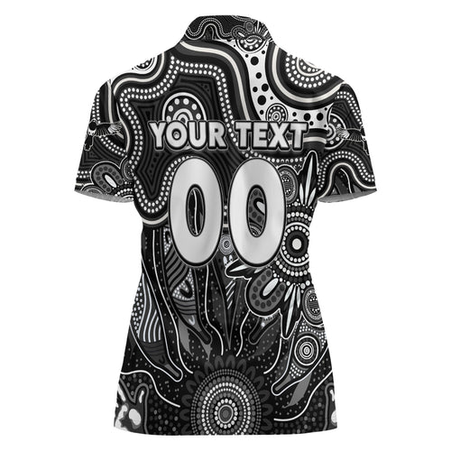 Personalised Magpies NAIDOC Week 2024 Women Polo Shirt Aussie Aboriginal Art