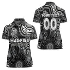Personalised Magpies NAIDOC Week 2024 Women Polo Shirt Aussie Aboriginal Art