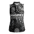 Personalised Magpies NAIDOC Week 2024 Women Sleeveless Polo Shirt Aussie Aboriginal Art