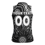 Personalised Magpies NAIDOC Week 2024 Women Sleeveless Polo Shirt Aussie Aboriginal Art