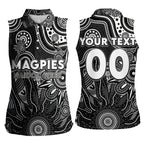 Personalised Magpies NAIDOC Week 2024 Women Sleeveless Polo Shirt Aussie Aboriginal Art