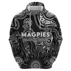 Personalised Magpies NAIDOC Week 2024 Zip Hoodie Aussie Aboriginal Art
