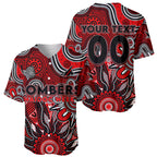 Personalised Bombers NAIDOC Week 2024 Baseball Jersey Aussie Aboriginal Art