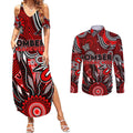 Personalised Bombers NAIDOC Week 2024 Couples Matching Summer Maxi Dress and Long Sleeve Button Shirt Aussie Aboriginal Art