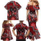Personalised Bombers NAIDOC Week 2024 Family Matching Mermaid Dress and Hawaiian Shirt Aussie Aboriginal Art