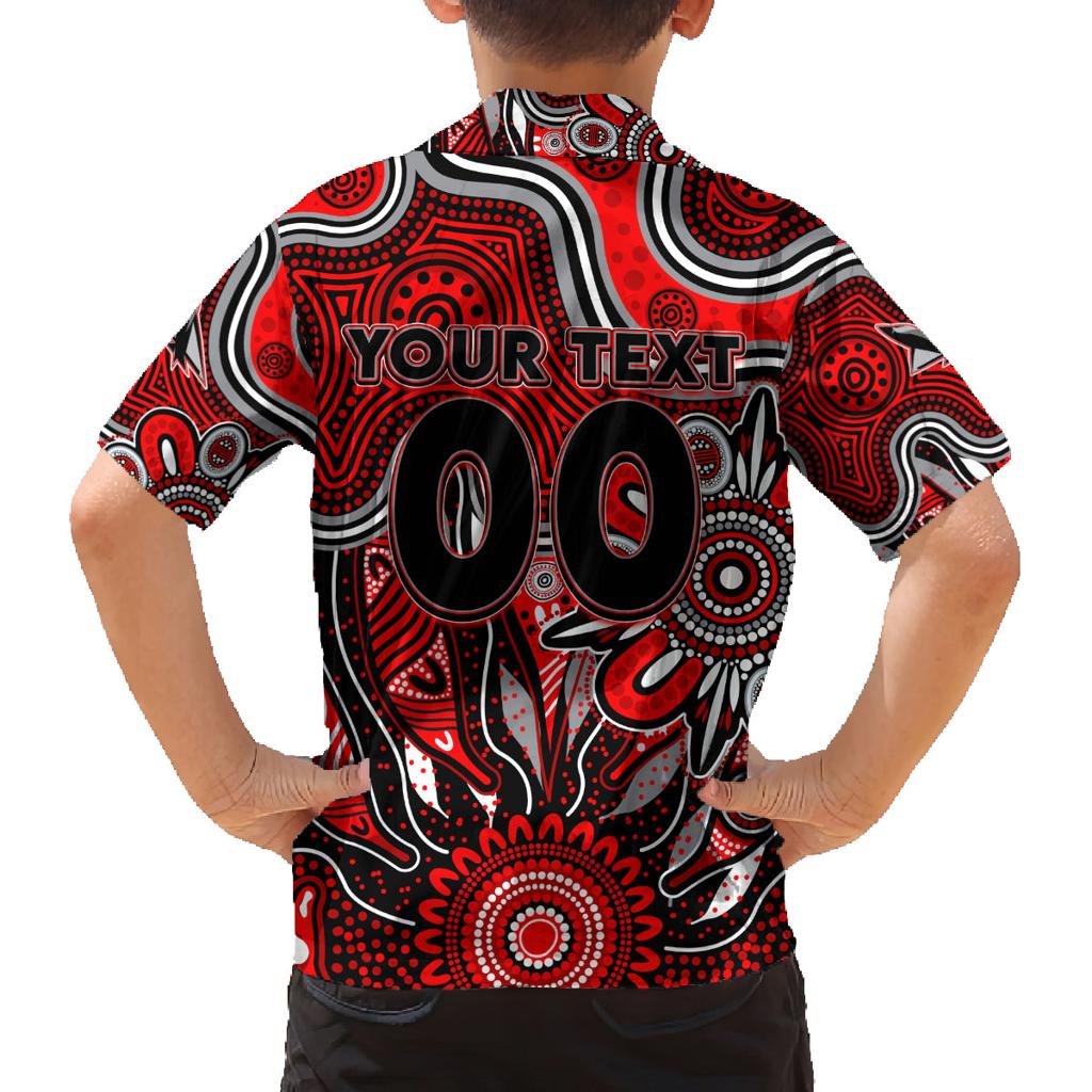 Personalised Bombers NAIDOC Week 2024 Family Matching Off Shoulder Maxi Dress and Hawaiian Shirt Aussie Aboriginal Art