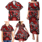 Personalised Bombers NAIDOC Week 2024 Family Matching Puletasi and Hawaiian Shirt Aussie Aboriginal Art