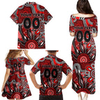 Personalised Bombers NAIDOC Week 2024 Family Matching Puletasi and Hawaiian Shirt Aussie Aboriginal Art