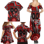 Personalised Bombers NAIDOC Week 2024 Family Matching Summer Maxi Dress and Hawaiian Shirt Aussie Aboriginal Art