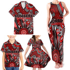 Personalised Bombers NAIDOC Week 2024 Family Matching Tank Maxi Dress and Hawaiian Shirt Aussie Aboriginal Art