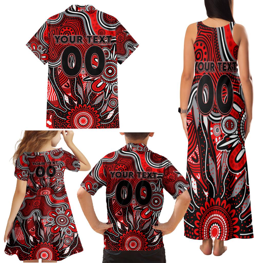 Personalised Bombers NAIDOC Week 2024 Family Matching Tank Maxi Dress and Hawaiian Shirt Aussie Aboriginal Art