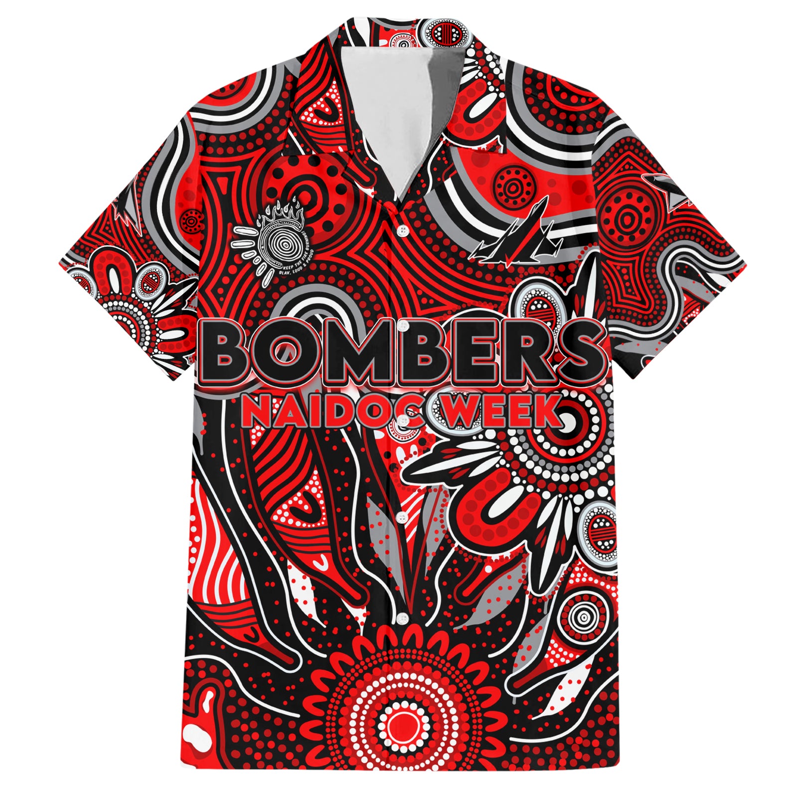 Personalised Bombers NAIDOC Week 2024 Hawaiian Shirt Aussie Aboriginal Art