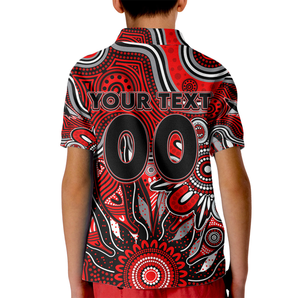Personalised Bombers NAIDOC Week 2024 Kid Polo Shirt Aussie Aboriginal Art