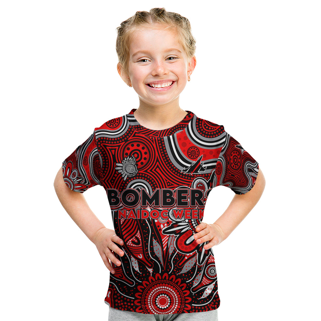 Personalised Bombers NAIDOC Week 2024 Kid T Shirt Aussie Aboriginal Art