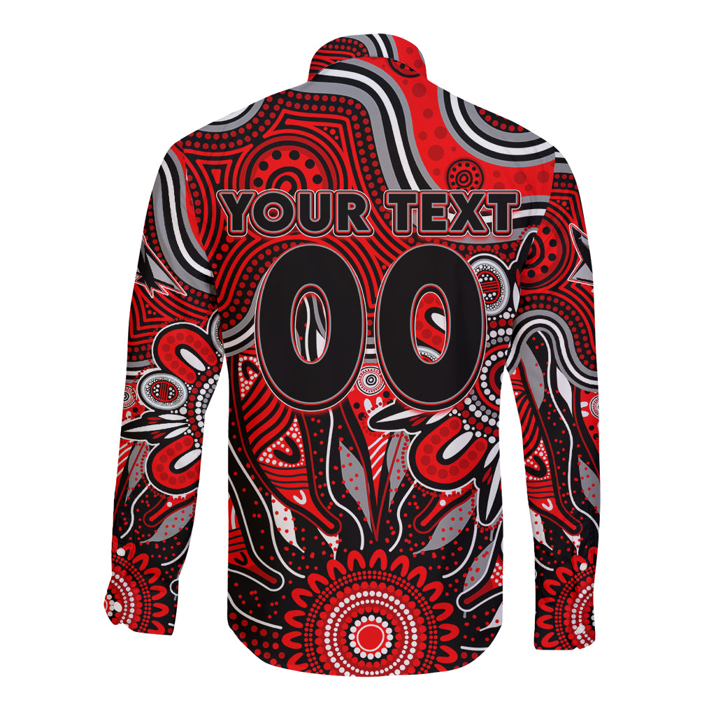 Personalised Bombers NAIDOC Week 2024 Long Sleeve Button Shirt Aussie Aboriginal Art