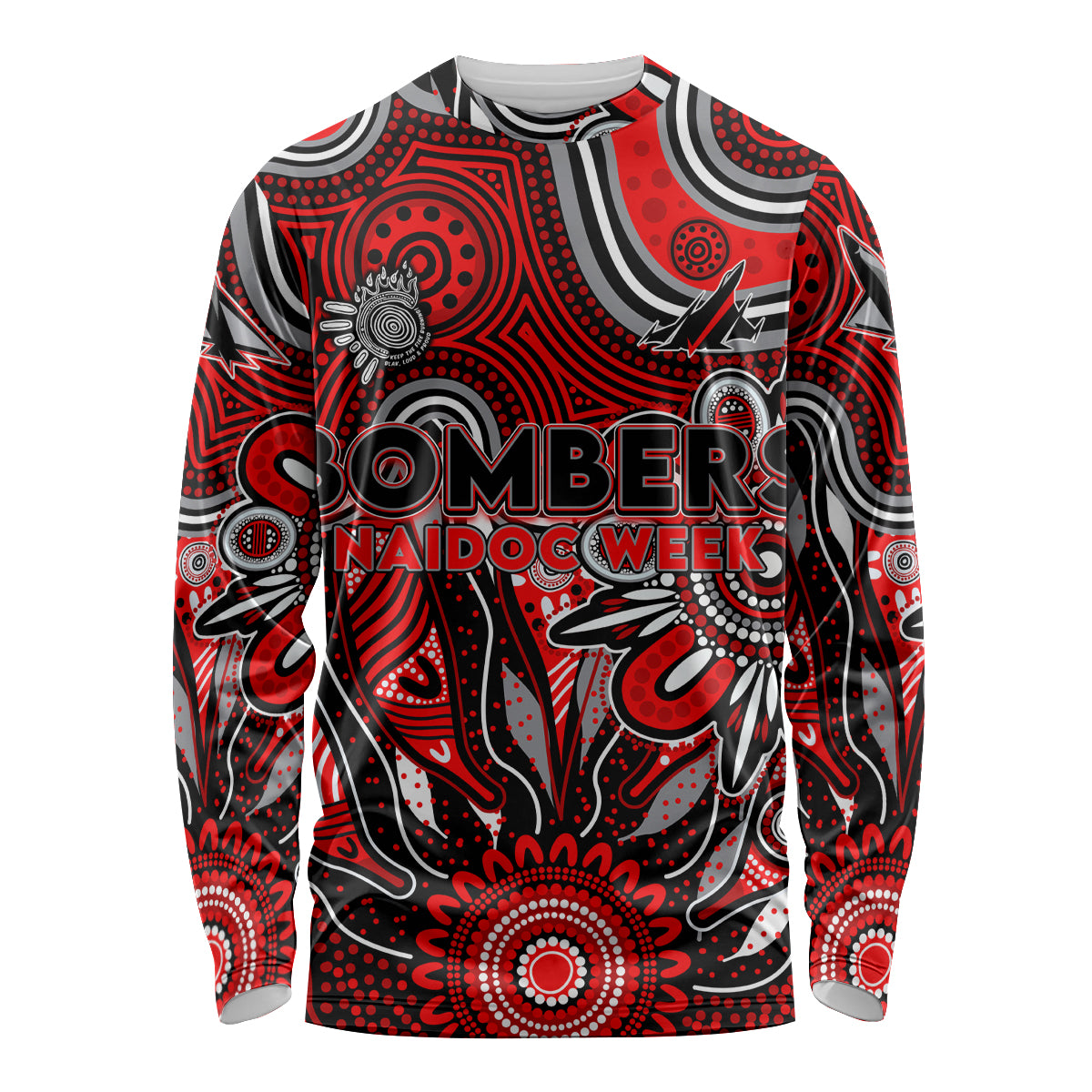 Personalised Bombers NAIDOC Week 2024 Long Sleeve Shirt Aussie Aboriginal Art
