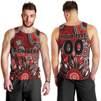 Personalised Bombers NAIDOC Week 2024 Men Tank Top Aussie Aboriginal Art