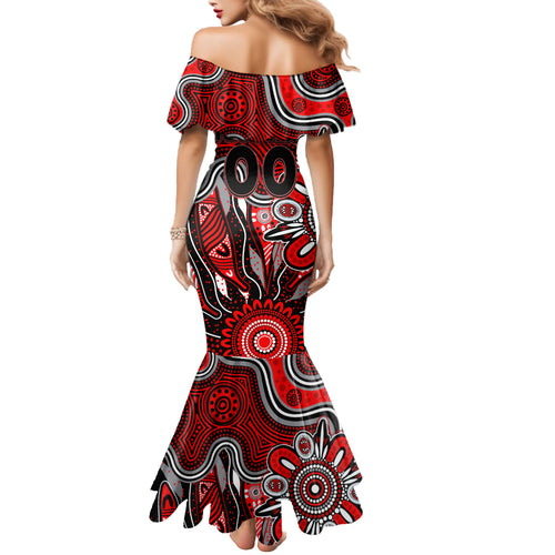 Personalised Bombers NAIDOC Week 2024 Mermaid Dress Aussie Aboriginal Art