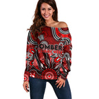Personalised Bombers NAIDOC Week 2024 Off Shoulder Sweater Aussie Aboriginal Art