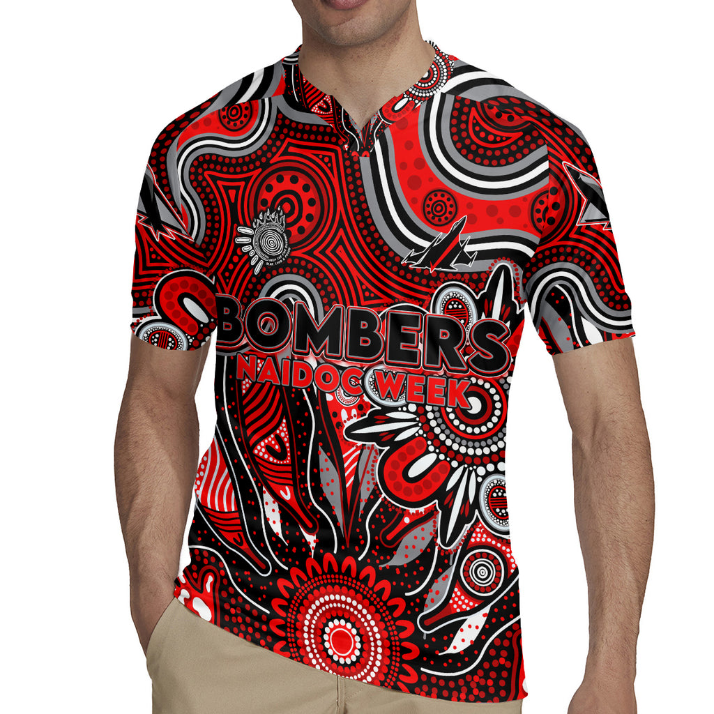 Personalised Bombers NAIDOC Week 2024 Rugby Jersey Aussie Aboriginal Art