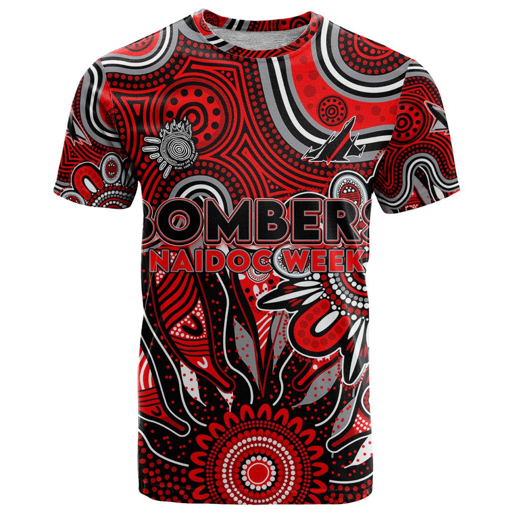 Personalised Bombers NAIDOC Week 2024 T Shirt Aussie Aboriginal Art