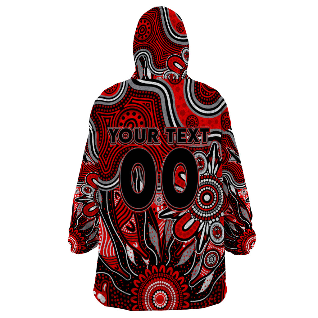 Personalised Bombers NAIDOC Week 2024 Wearable Blanket Hoodie Aussie Aboriginal Art